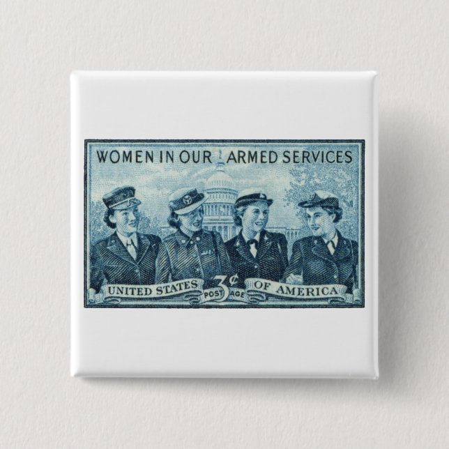 1952 Women in US Armed Services Stamp 15 Cm Square Badge (Front)