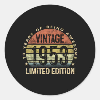1953 70 70Th Classic Round Sticker