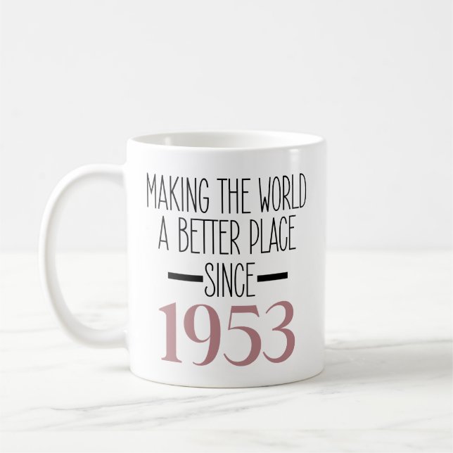 1953 Birthday Coffee,70th Birthday Gifts For Women Coffee Mug (Left)