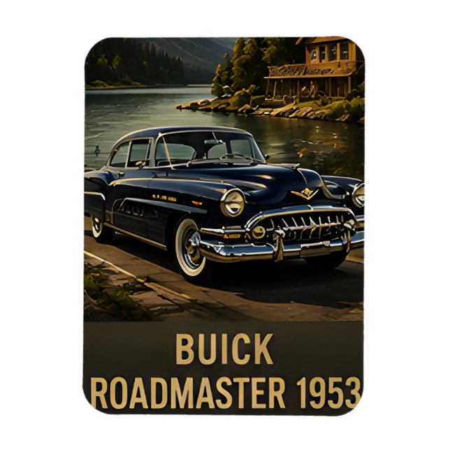 1953 Buick Roadmaster Vintage American Automobile Magnet (Vertical)