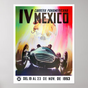 1953 Carrera Panamericana vintage racing Poster