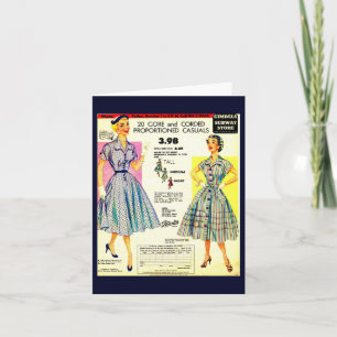 1953 Gimbels Subway Store dress sale ad Card
