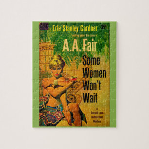 1953 pulp novel cover Some Women Won’t Wait Jigsaw Puzzle