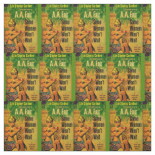 1953 pulp novel cover Some Women Won’t Wait prin Fabric