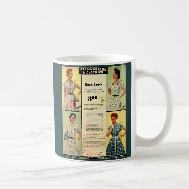 1953 Strawbridge & Clothier dress sale ad Coffee Mug (Right)