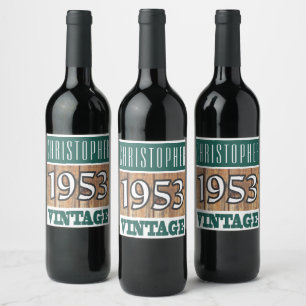 1953 Year of Birth Wine Label