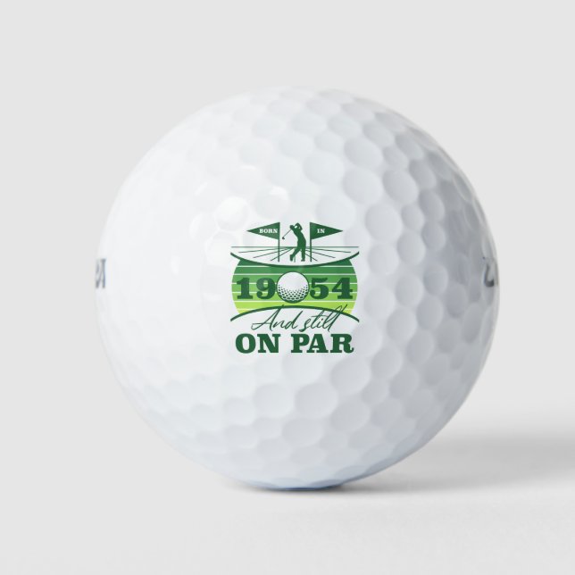 1954 70th Birthday Golf Humour Golf Balls (Front)