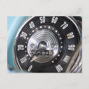 1954 Classic Car Speedometer Postcard