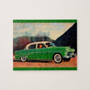 1954 Dodge Royal V8 in green Jigsaw Puzzle