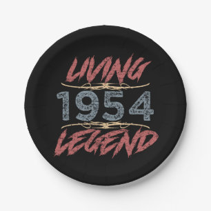 1954 Living Legend 70th Birthday Paper Plate