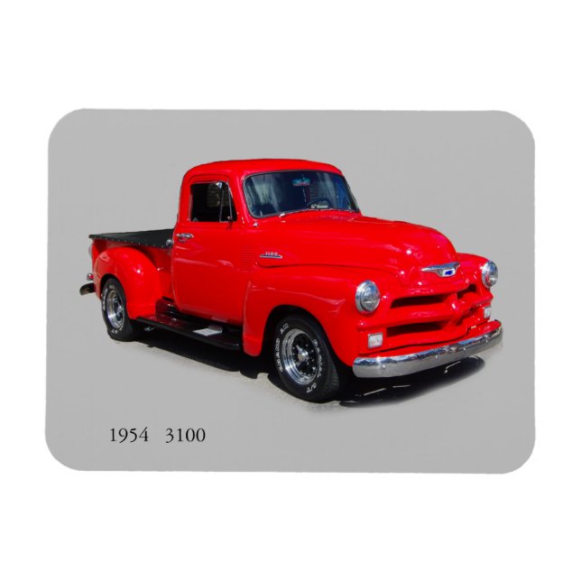 1954 red 3100 pickup magnet (Horizontal)