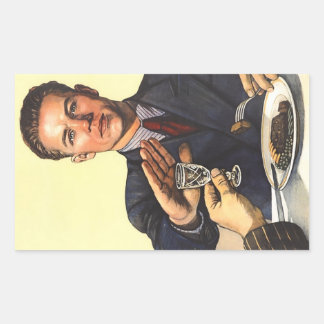 1954 Soviet Anti-alcohol Poster Rectangular Sticker