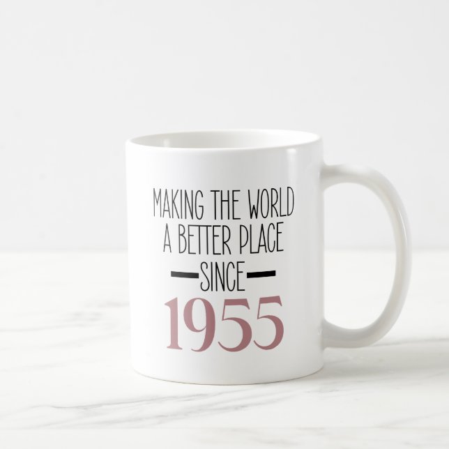 1955 70 Years Old Birthday Gifts For Women Coffee Mug (Right)