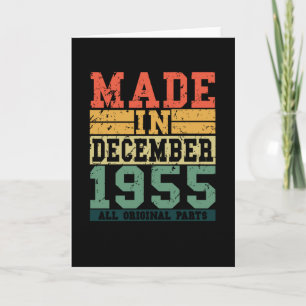 1955 Birthday December Vintage Saying Card