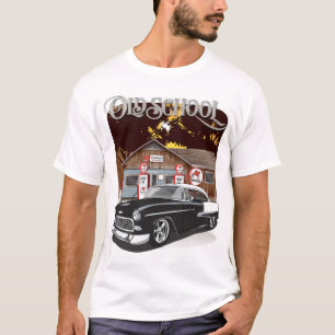 1955 Black & White Bel Air Old School Shirt