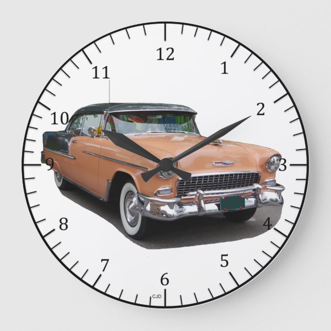 1955 Brown Bel Air clock (Front)