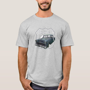 1955 Chevrolet Bel Air. 55 Blue Chevy. Route 66. T-Shirt