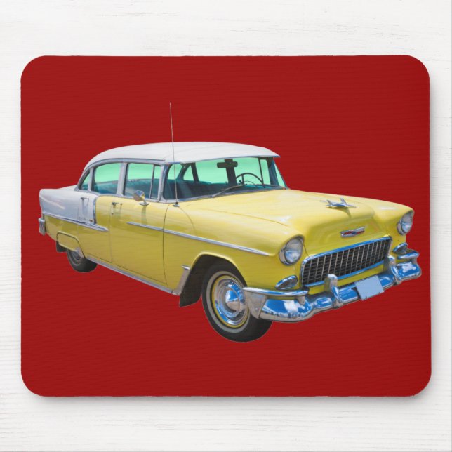 1955 Chevrolet Bel Air Antique Car Mouse Pad (Front)