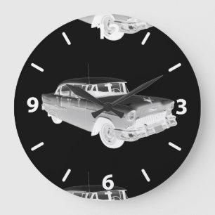 1955 Chevrolet Bel Air Classic Car Art Large Clock
