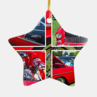 1955 Chevrolet Sedan Collage Ceramic Tree Decoration