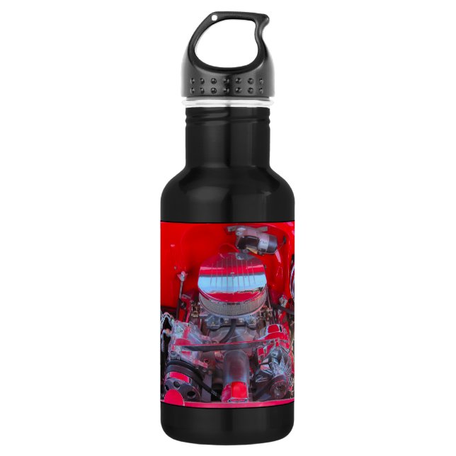 1955 Chevrolet Sedan Engine Peek 532 Ml Water Bottle (Front)