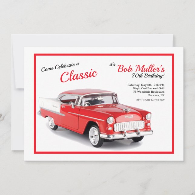 1955 Chevy Bel Air Invitation (Front)