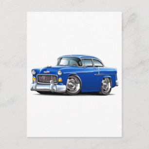 1955 Chevy Belair Blue Car Postcard