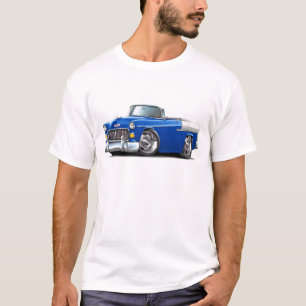 1955 Chevy Belair Blue-White Convertible T-Shirt