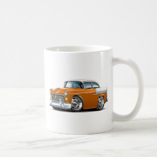 1955 Chevy Belair Orange-White Car Coffee Mug