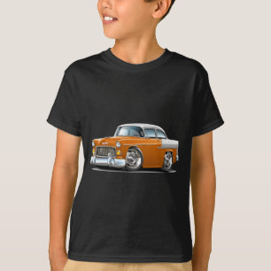 1955 Chevy Belair Orange-White Car T-Shirt