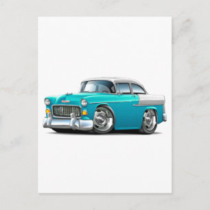 1955 Chevy Belair Turquoise-White Car Postcard