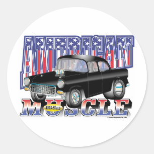 1955 Chevy Classic Round Sticker