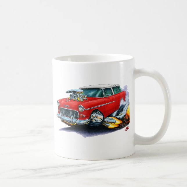 1955 Chevy Nomad Red Car Coffee Mug (Right)