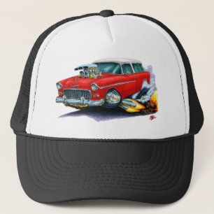 1955 Chevy Nomad Red Car Trucker Hat