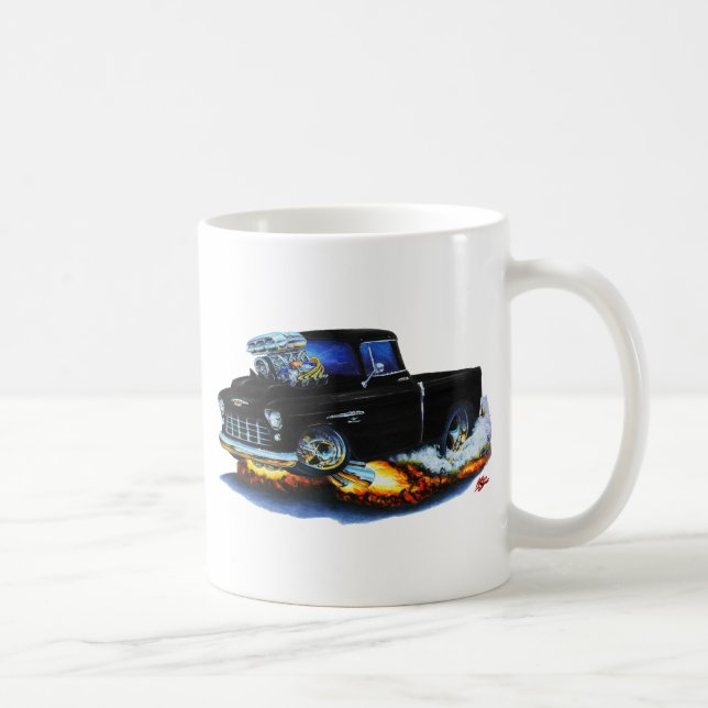 1955 Chevy Pickup Black Truck Coffee Mug (Right)