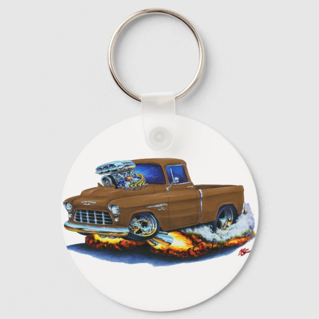1955 Chevy Pickup Brown Truck Key Ring (Front)
