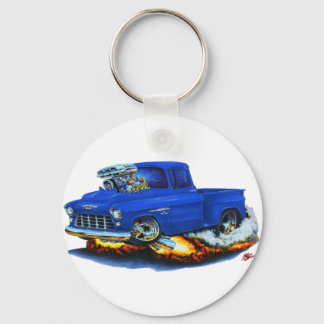1955 Chevy Stepside Pickup Blue Truck Key Ring
