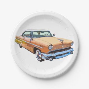 1955 Lincoln Capri Luxury Car Paper Plate