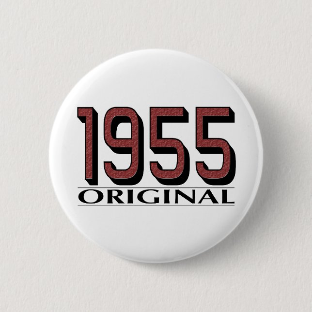 1955 Original 6 Cm Round Badge (Front)