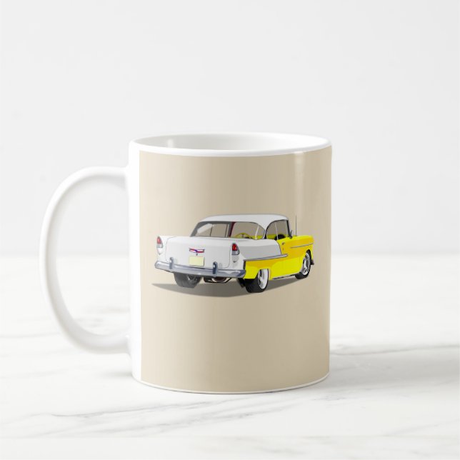 1955 Shoebox Mug - Yellow and White (Left)