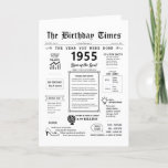 1955 The Year You Were Born Birthday Card<br><div class="desc">Step into the past with our captivating 1955 birthday card! Overflowing with pivotal moments and enthralling facts, it's tailor-made for your special day. This birthday card is packed with intriguing insights and snapshots of life during that era. From noteable events like the first colour TV broadcast, the birth of rock...</div>