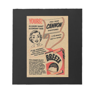 1955 Vintage Washing Powder Advert Notepad