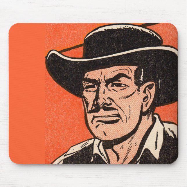 1955 Western bad guy from Billy the Kid comics Mouse Pad (Front)