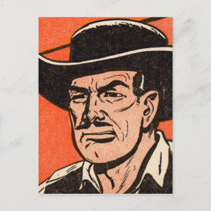 1955 Western bad guy from Billy the Kid comics Postcard