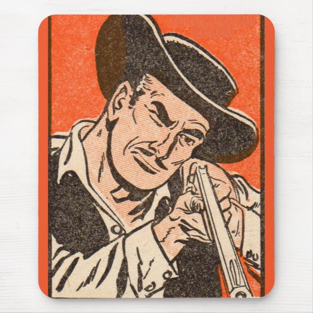 1955 Western bad guy with rifle from Billy the Kid Mouse Pad (Front)