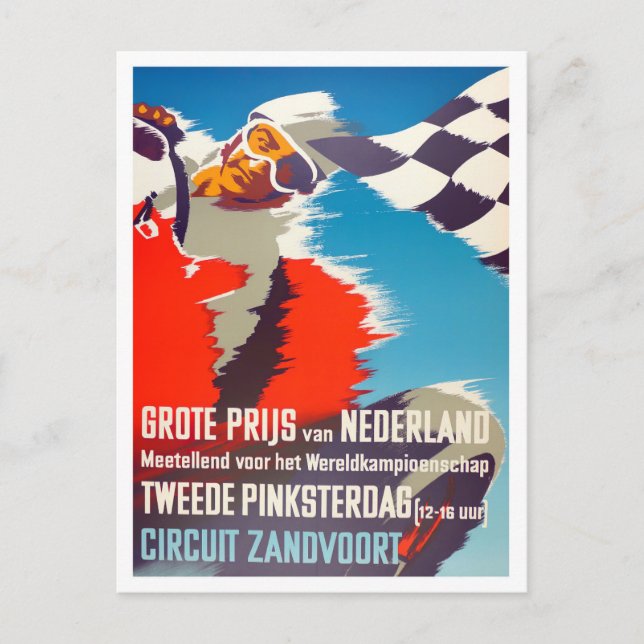1955 Zandvoort Grand Prix vintage racing  Postcard (Front)