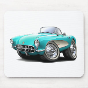 1956-57 Corvette Aqua Car Mouse Pad