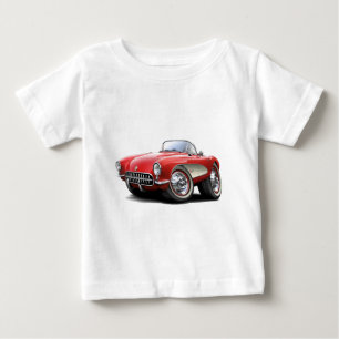 1956-57 Corvette Red Car Baby T-Shirt