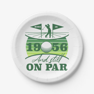 1956 70th Birthday Golf Lovers Paper Plate