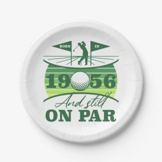 1956 70th Birthday Golf Lovers Paper Plate